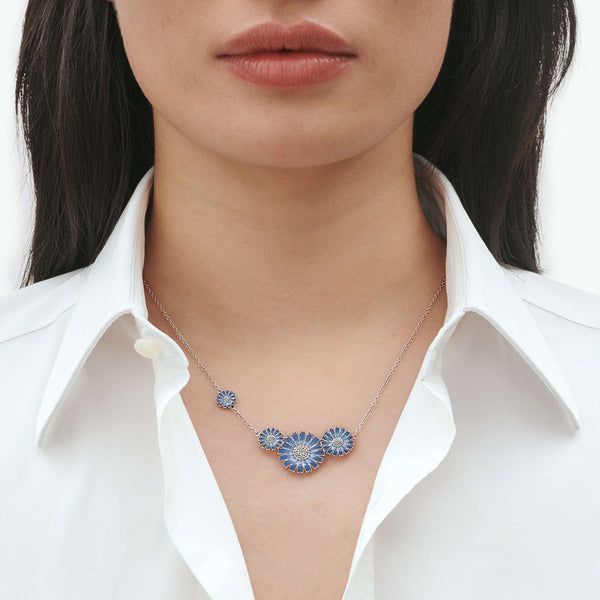 Georg Jensen Ladies Blue Daisy Necklace