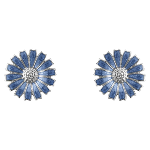 Georg Jensen Ladies Blue Enamel Daisy Earring Studs