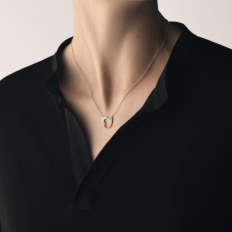 Georg Jensen Ladies Love Leaf Heart Necklace