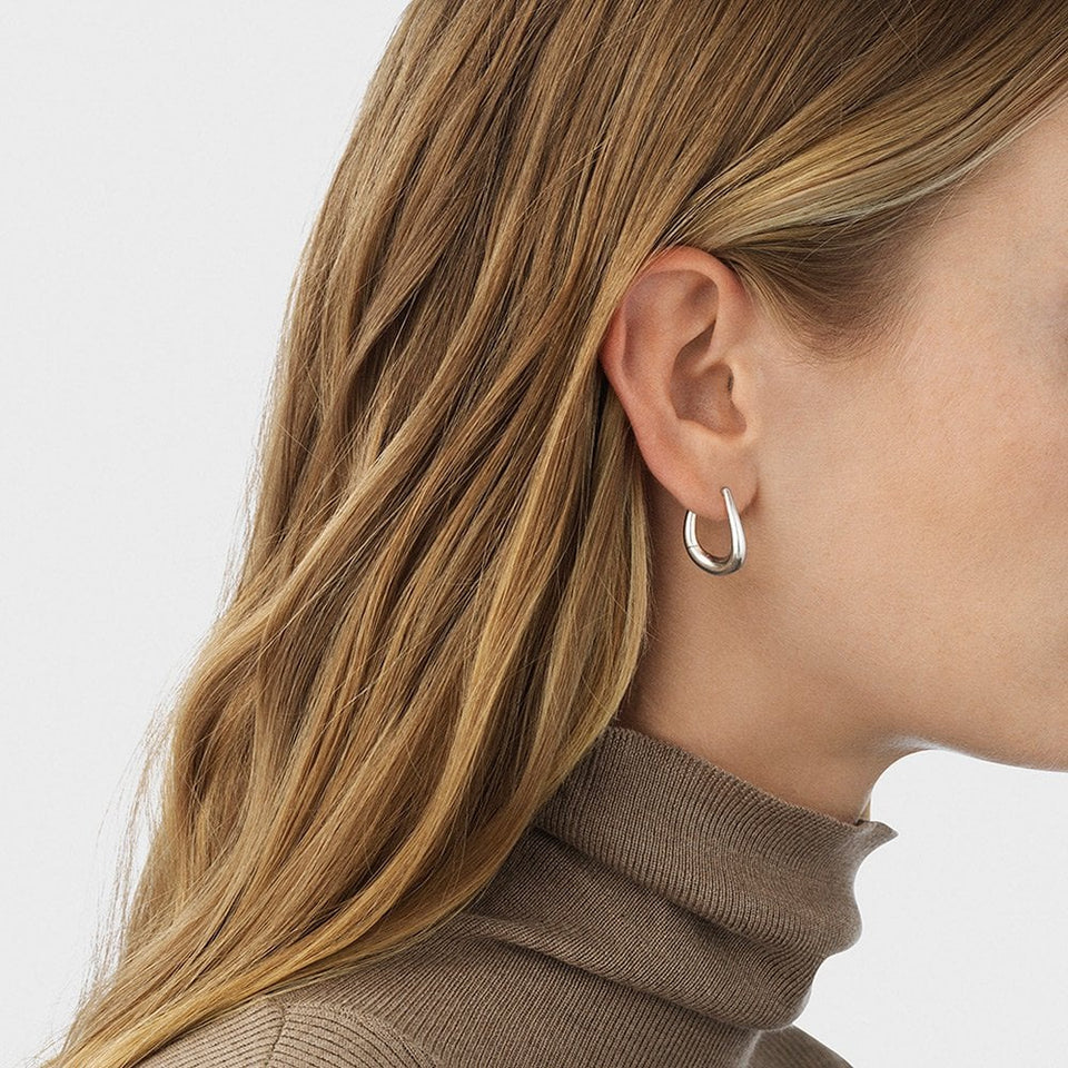 Georg Jensen Ladies Medium Offspring Hoop Earrings