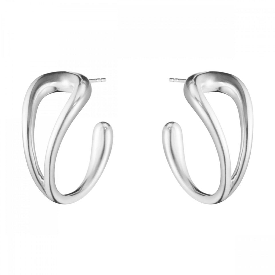Georg Jensen Ladies Silver Large Mercy Earring Hoops