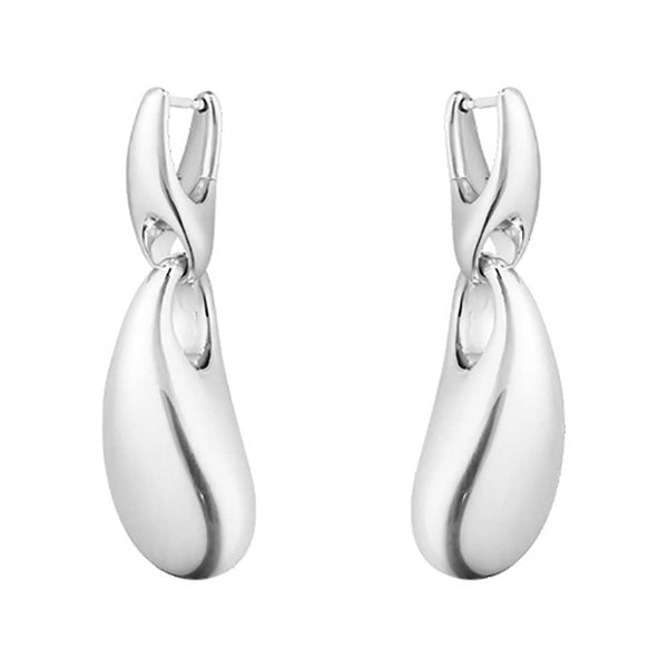 Georg Jensen Ladies Sterling Silver Reflect Drop Earrings