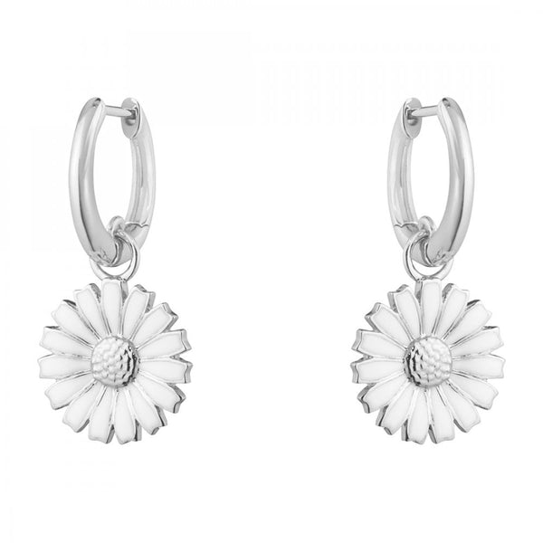 Georg Jensen Ladies White Daisy Drop Earrings