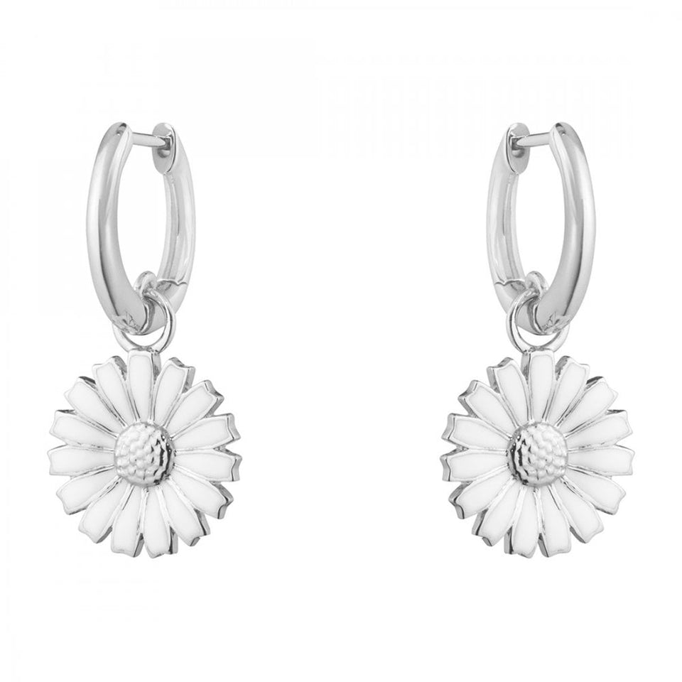 Georg Jensen Ladies White Daisy Drop Earrings