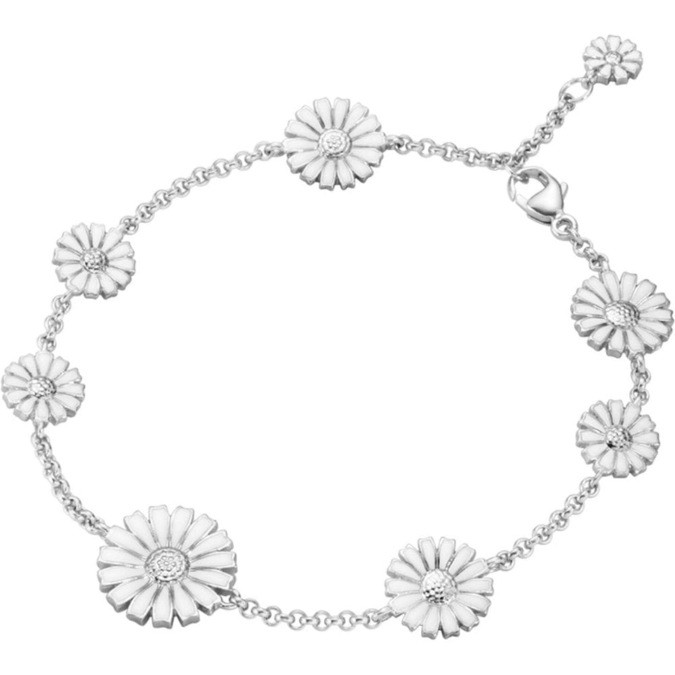 Georg Jensen Ladies White Multi Daisy Bracelet