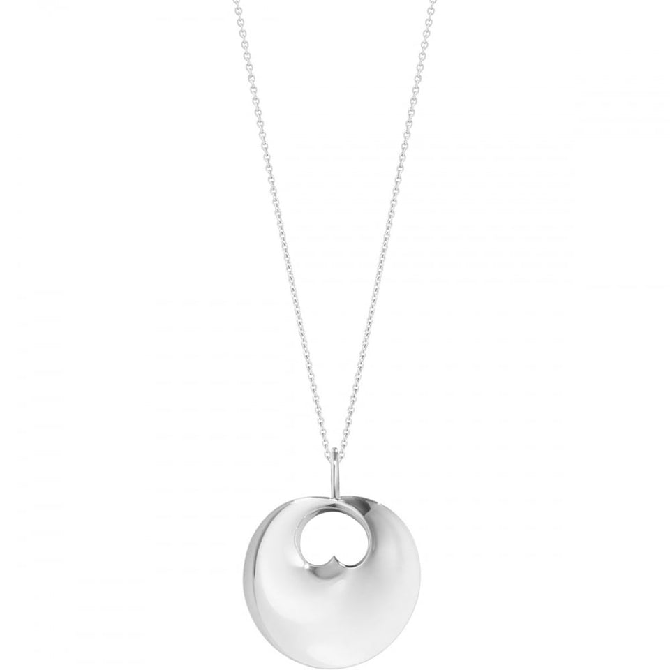 Georg Jensen Large Silver Hidden Heart Necklace