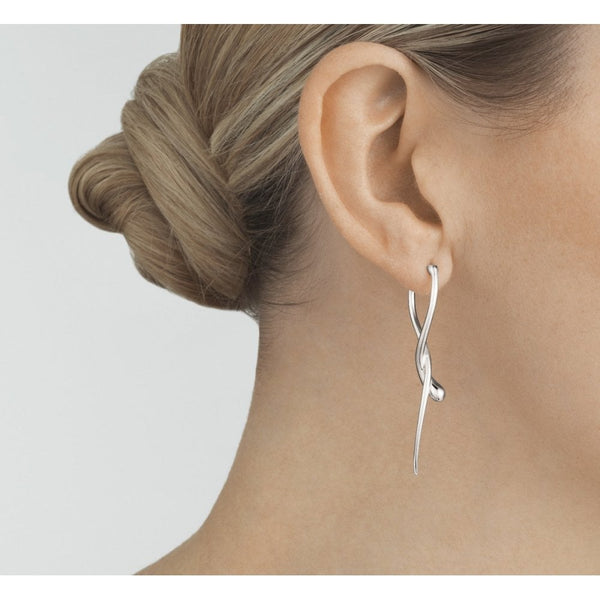 Georg Jensen Mercy Long Silver Earrings