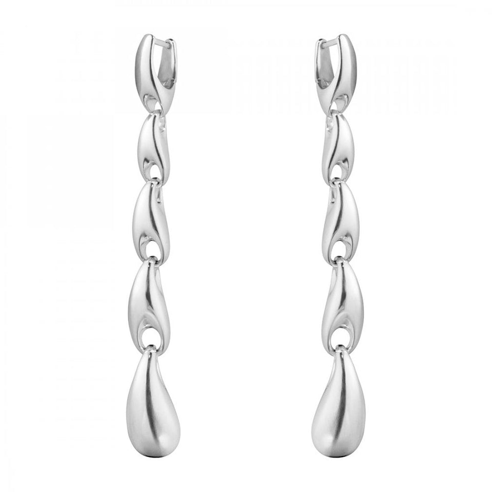 Georg Jensen Silver Reflect Long Earring Drops