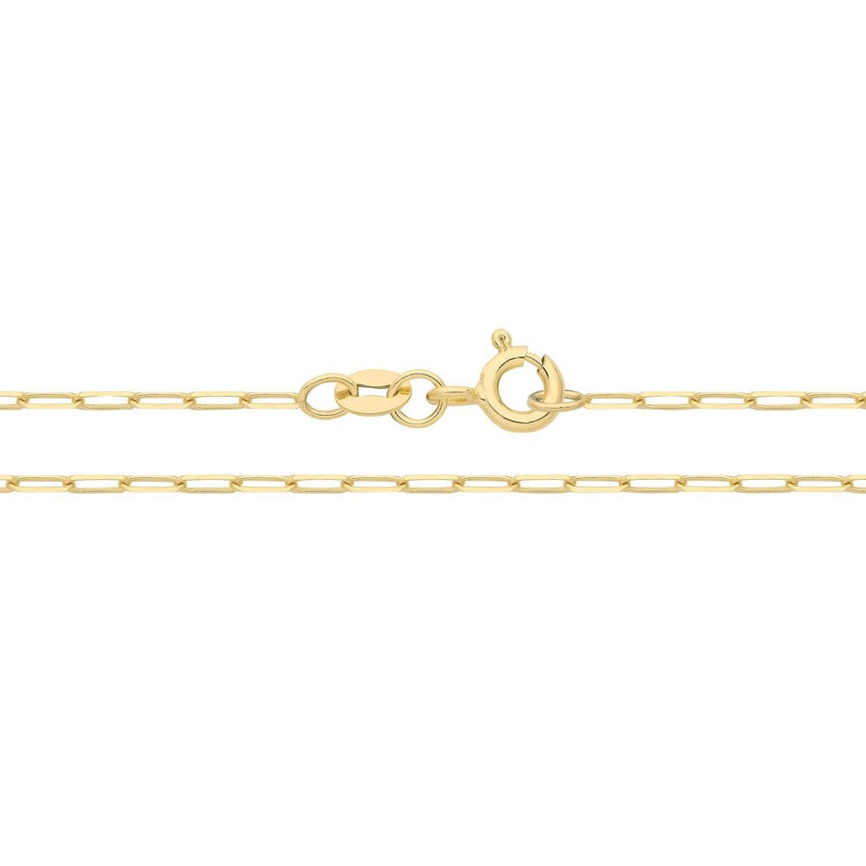Francis & Gaye Gold 1.1mm Fine Paperclip Chain