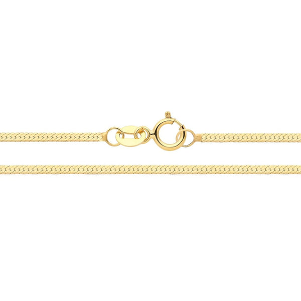 Francis & Gaye Gold 1.7mm Flat Snake Chain