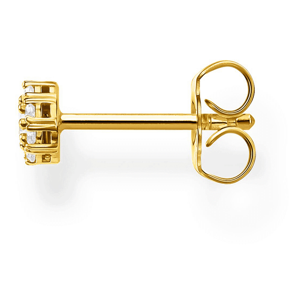 Thomas Sabo Gold Plated Stone Set Halo Single Earring