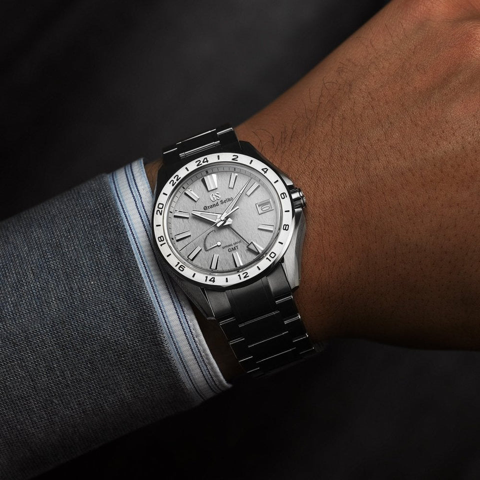 Grand Seiko Evolution 9 'Mistflake' GMT Titanium Spring Drive Watch