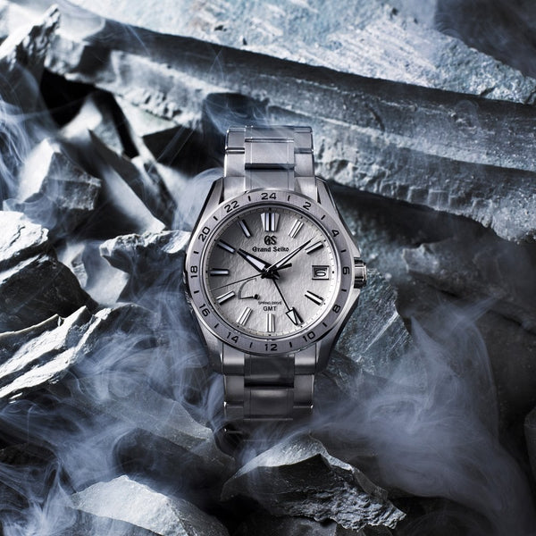 Grand Seiko Evolution 9 'Mistflake' GMT Titanium Spring Drive Watch