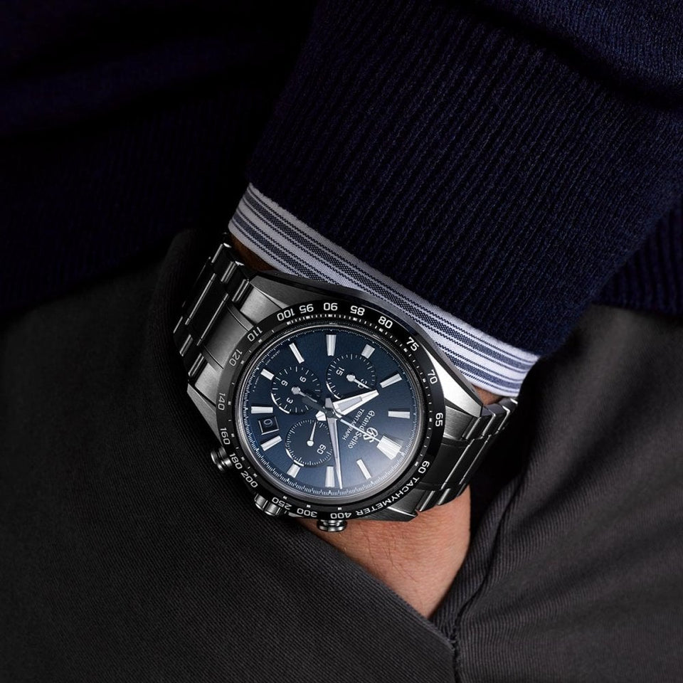 Grand Seiko Men's Evolution 9 Tentagraph Titanium Mechanical Chronograph Watch
