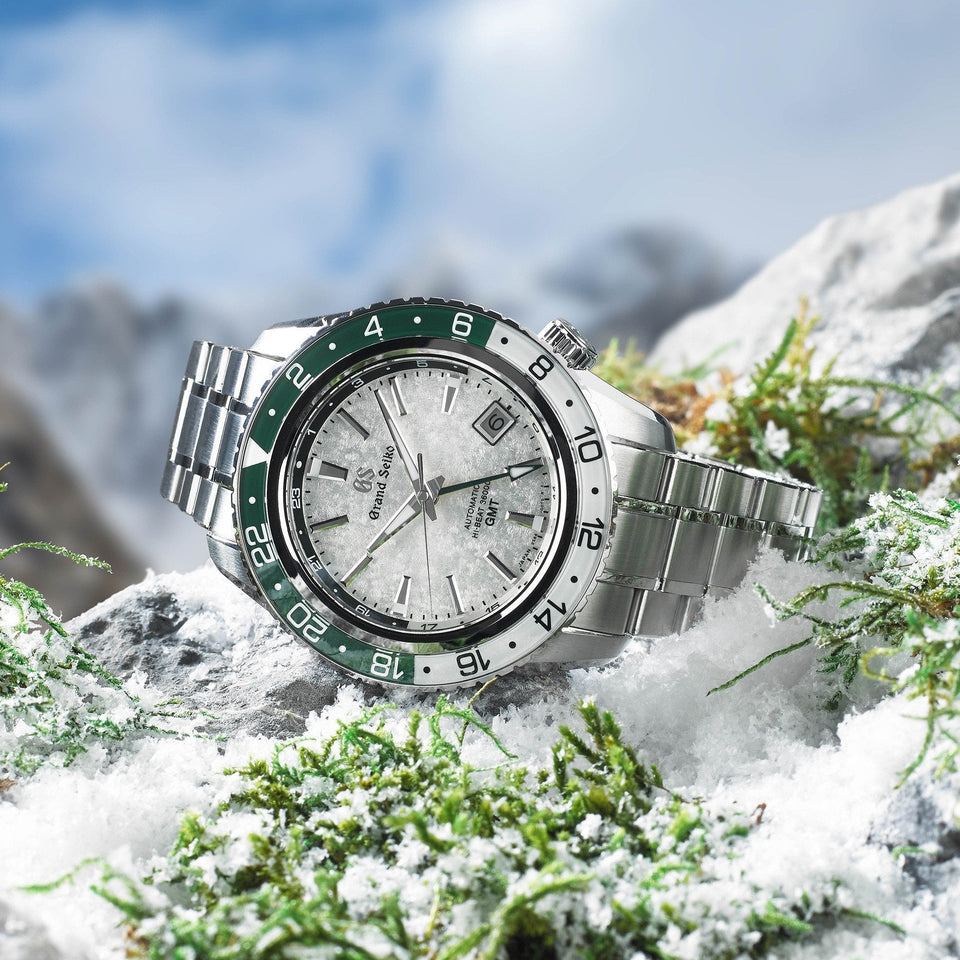 Grand Seiko Men's Sekkei ‘Snow Valley’ Triple Timezone GMT Watch