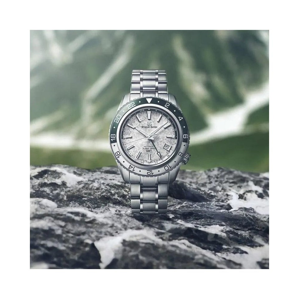 Grand Seiko Men's Sekkei ‘Snow Valley’ Triple Timezone GMT Watch