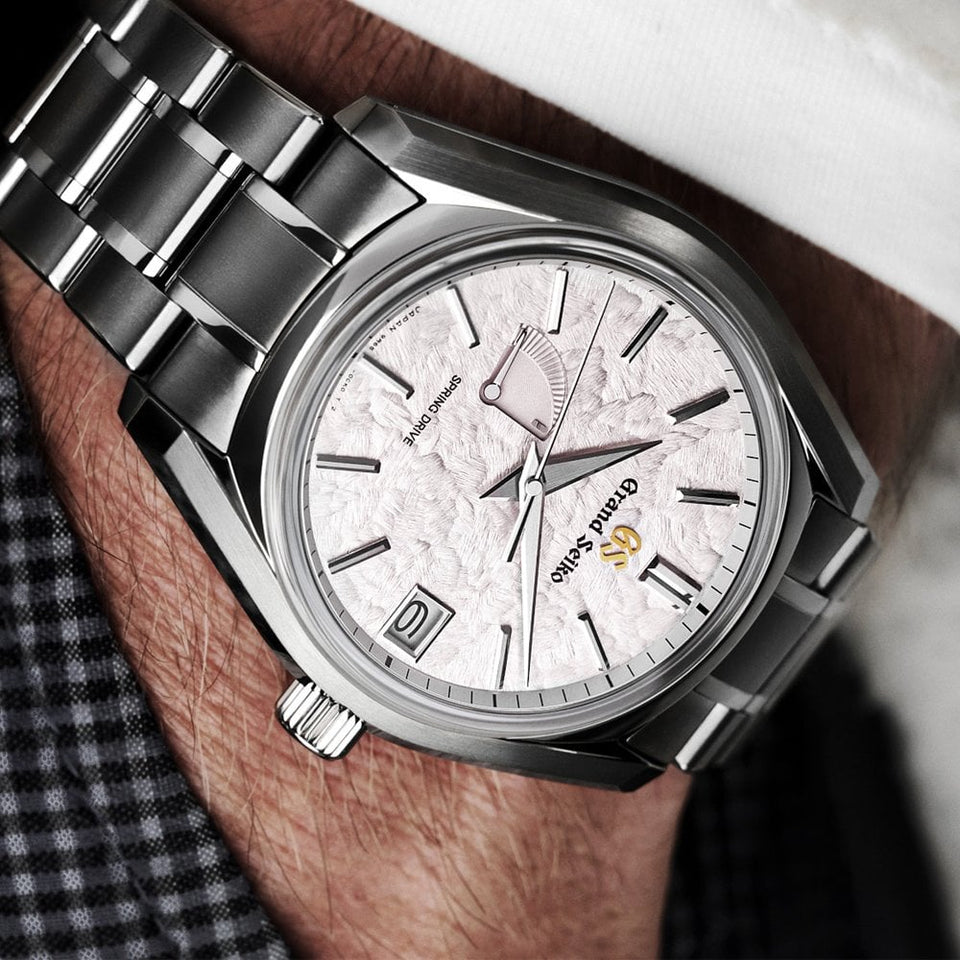 Grand Seiko Men's 'Shunbun' Cherry Blossom Titanium Spring Drive Watch