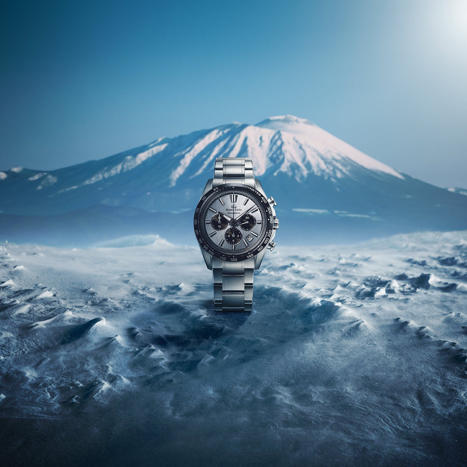 Grand Seiko Men's 'Snow Blue Tentagraph' Hi-Beat Automatic Chronograph Watch
