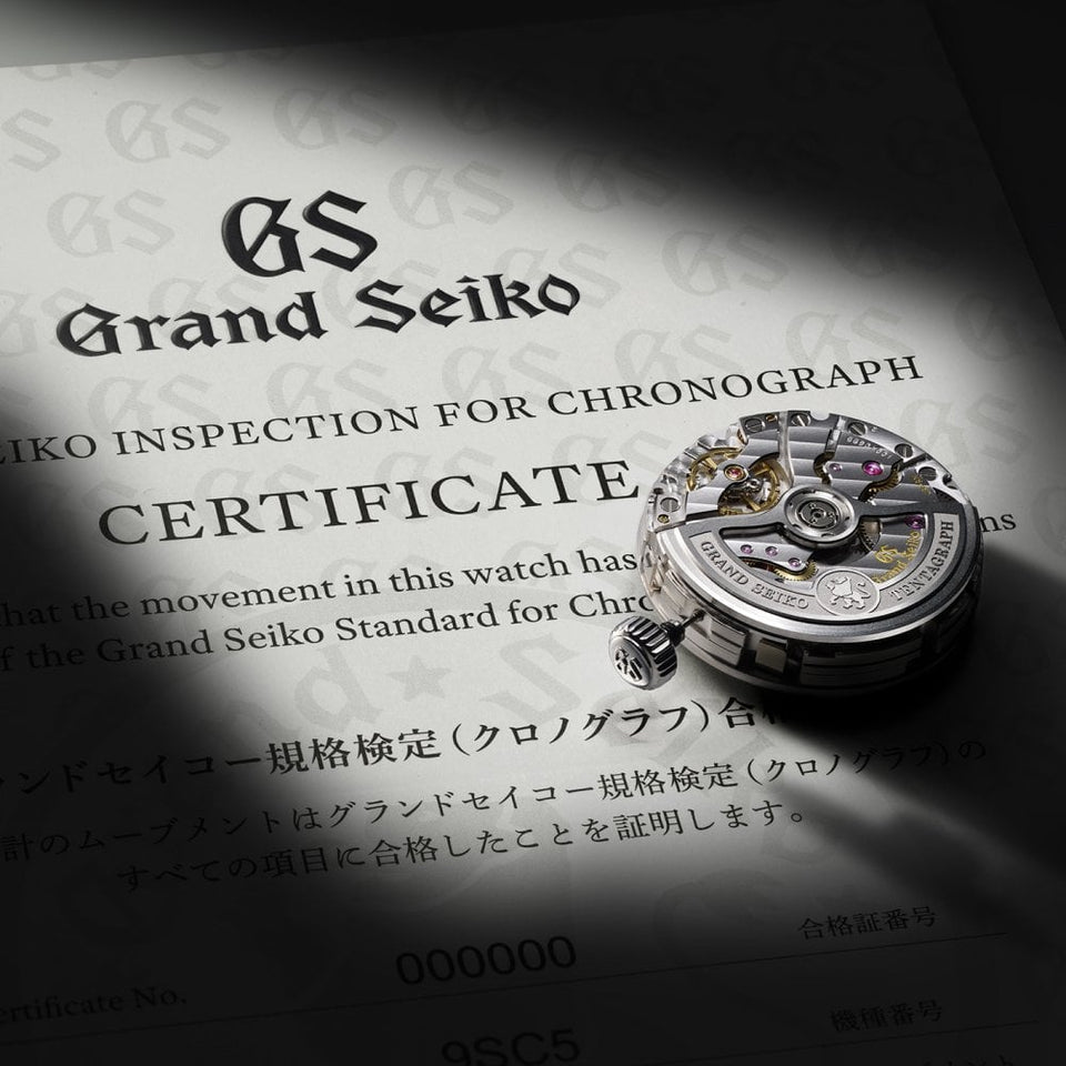 Grand Seiko Men's 'Snow Blue Tentagraph' Hi-Beat Automatic Chronograph Watch