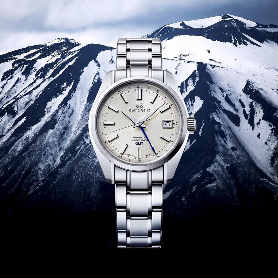 Grand Seiko Men's ‘Snowfall Mount Iwate’ 44GS Hi-Beat GMT Watch