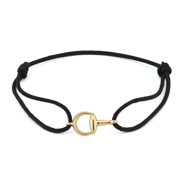 Gucci 18ct Gold Horse Bit and Cord Friendship Bracelet