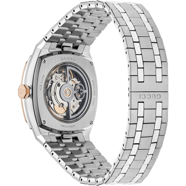 Gucci 25H Rose Plated Bezel 40mm Automatic Watch