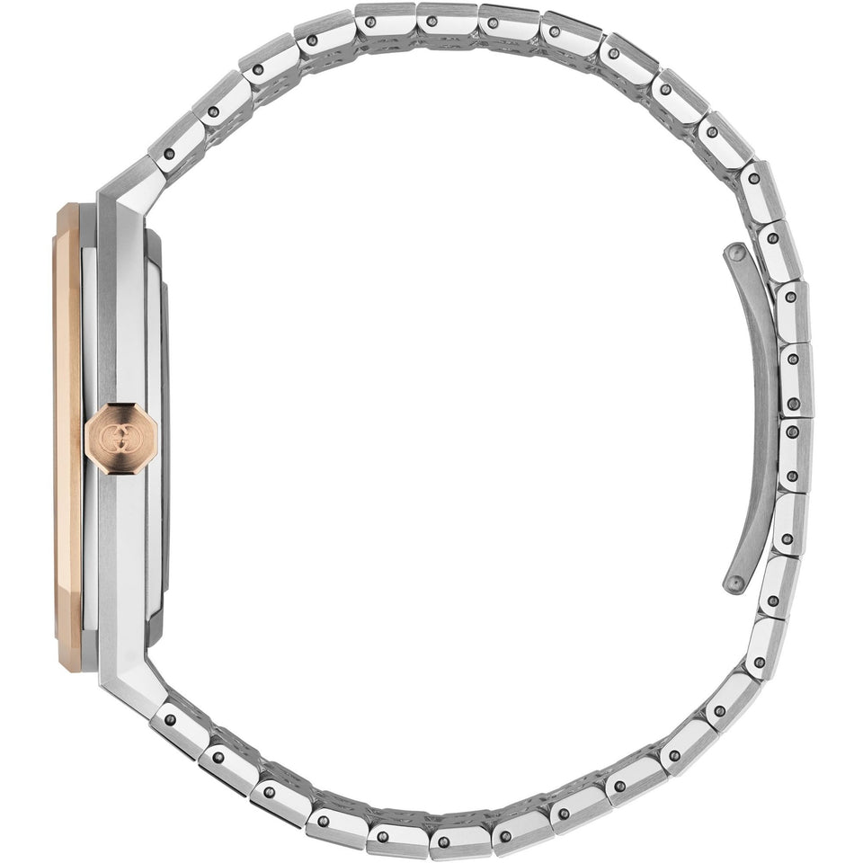 Gucci 25H Rose Plated Bezel 40mm Automatic Watch