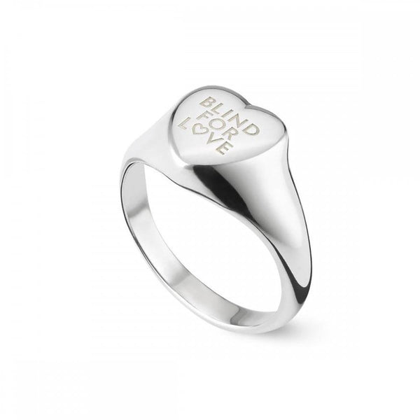 Gucci Blind For Love 10mm Sterling Silver Heart Ring