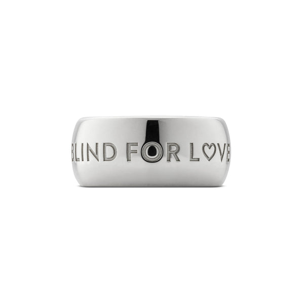 Gucci Blind for Love 9mm Silver Band Ring