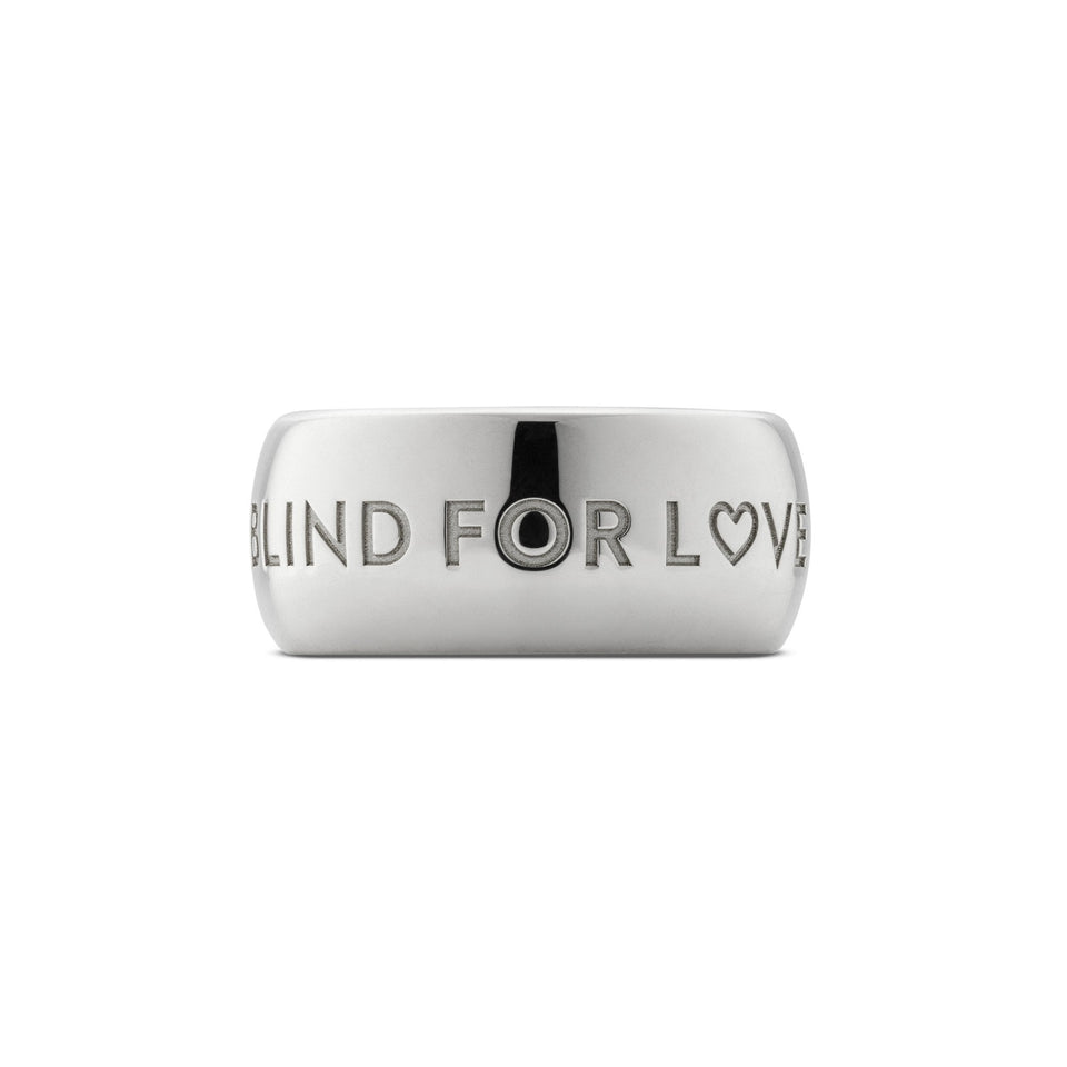 Gucci Blind for Love 9mm Silver Band Ring