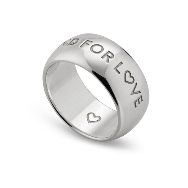 Gucci Blind for Love 9mm Silver Band Ring