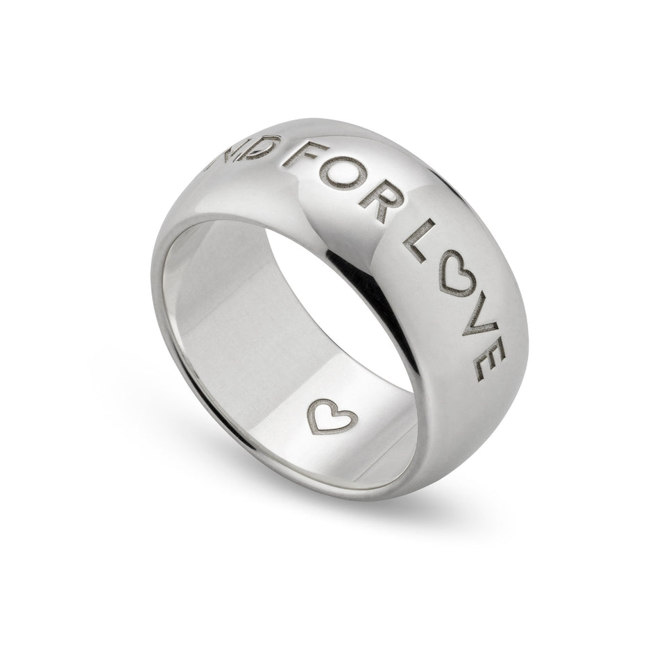 Gucci Blind for Love 9mm Silver Band Ring