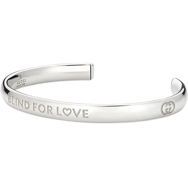 Gucci Blind For Love Sterling Silver Open Bangle