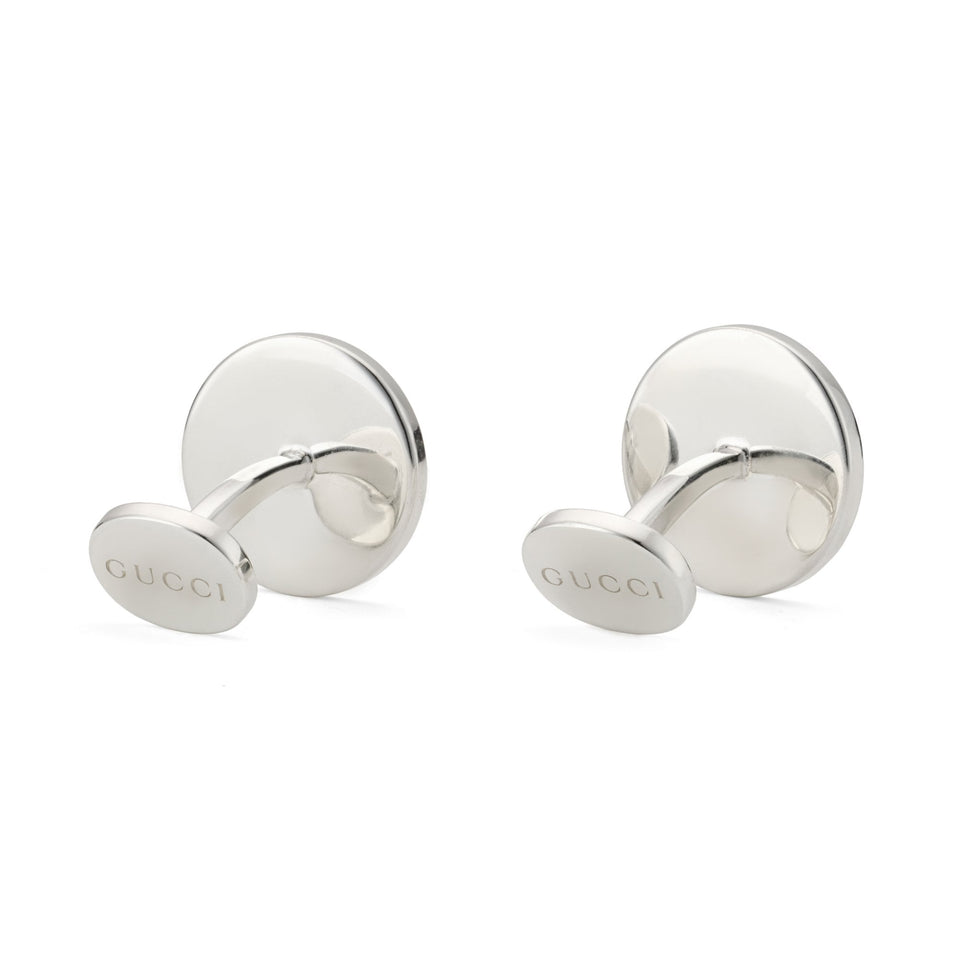 Gucci Crest Sterling Silver Cufflinks
