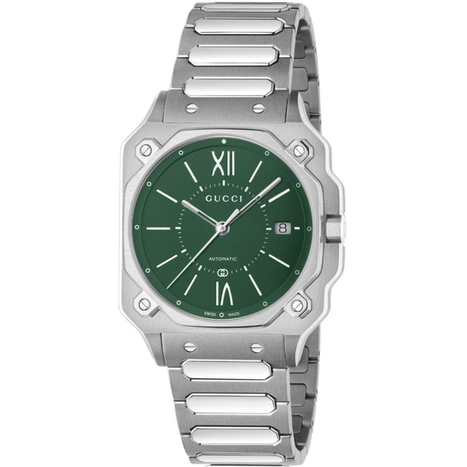Gucci G-Flat 36mm Green Dial Watch