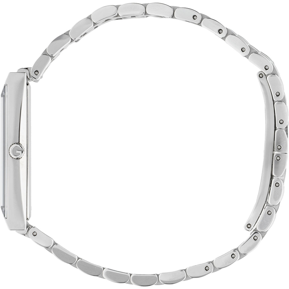 Gucci G-Frame 14mm Diamond Set Ladies Red Dial Rectangle Watch