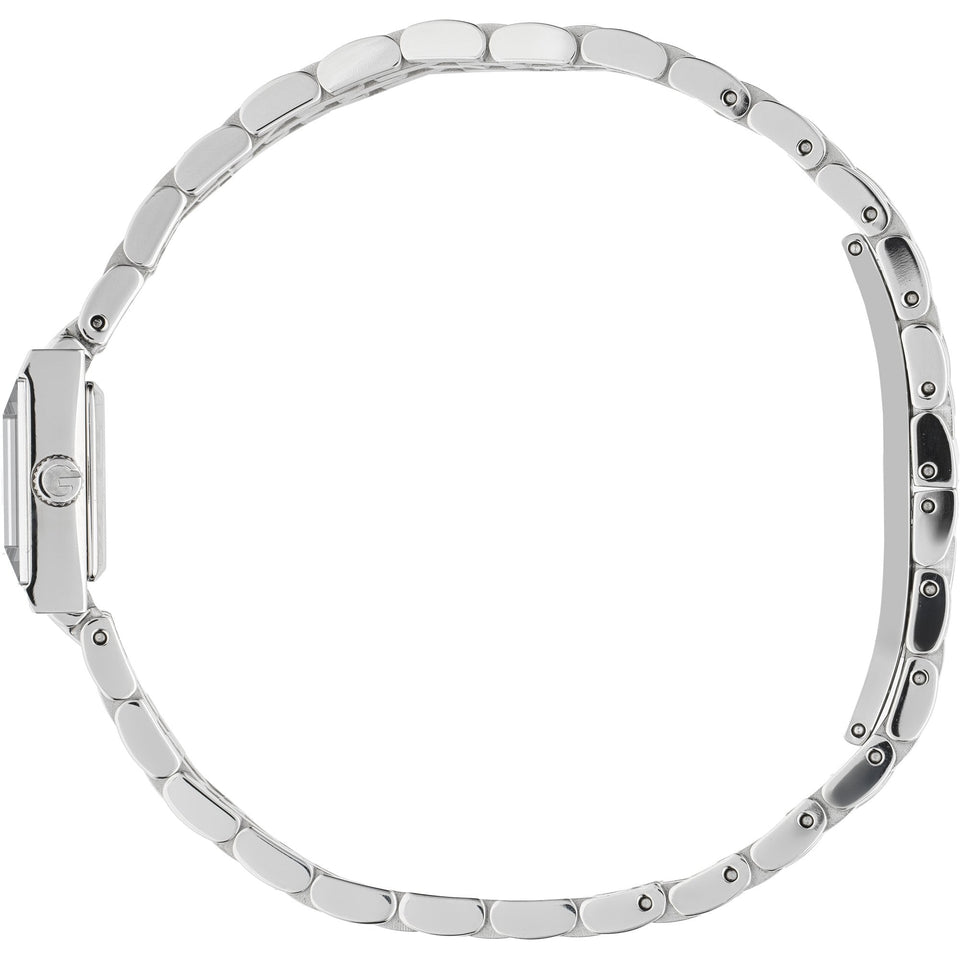 Gucci G-Frame 14mm Diamond Set Ladies Red Dial Square Watch