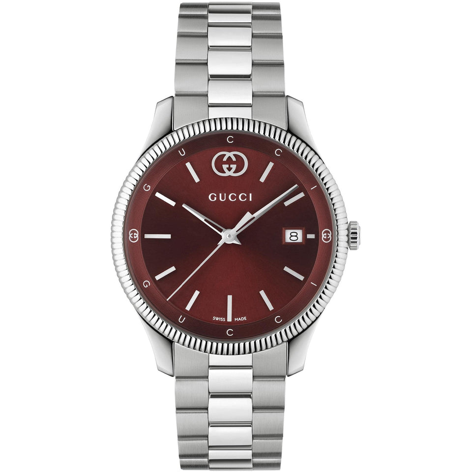 Gucci G-Timeless 38mm Burgundy Dial Watch