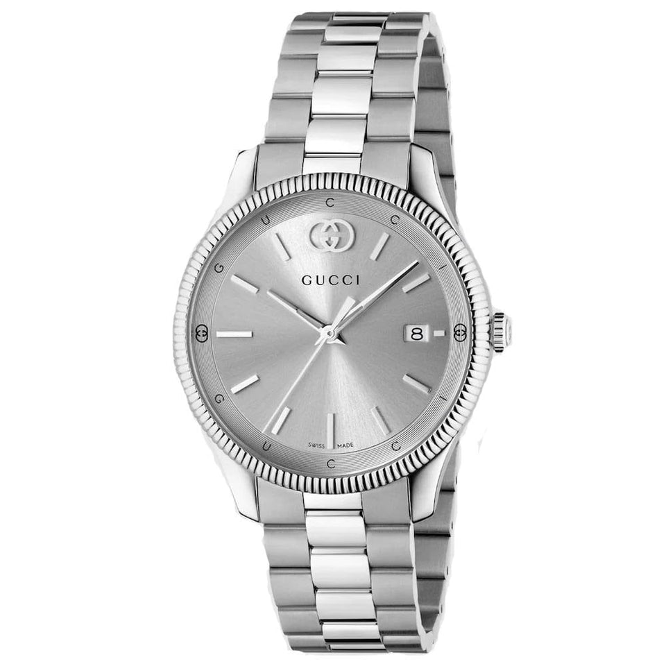 Gucci G-Timeless 38mm Silver Dial Watch
