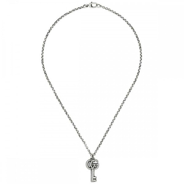 Gucci GG Marmont Aged Sterling Silver Key Necklace