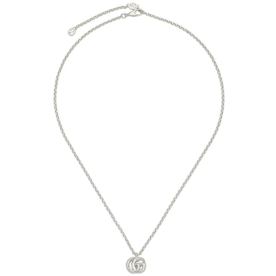 Gucci GG Marmont Sterling Silver Double G Necklace