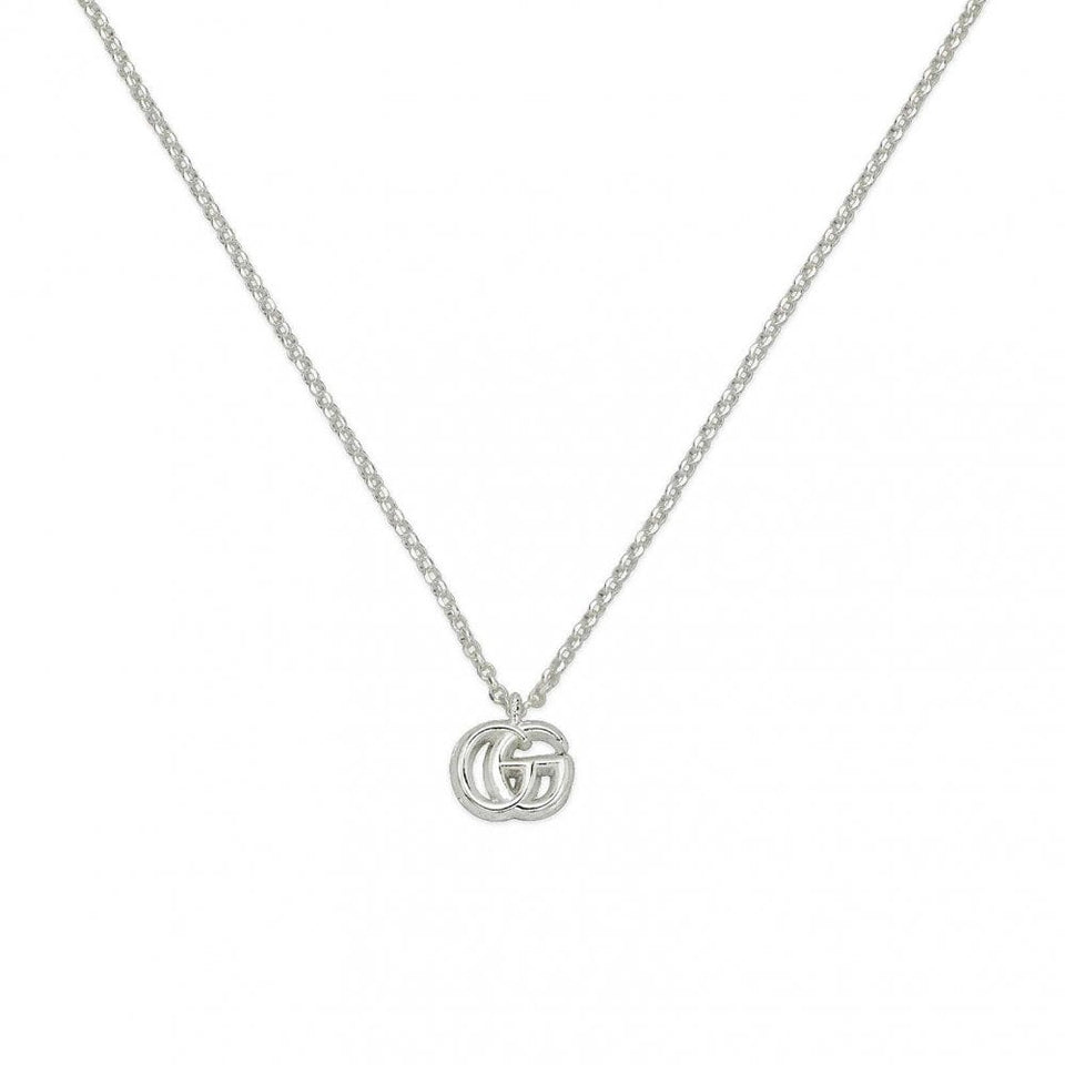 Gucci GG Marmont Sterling Silver Double G Necklace
