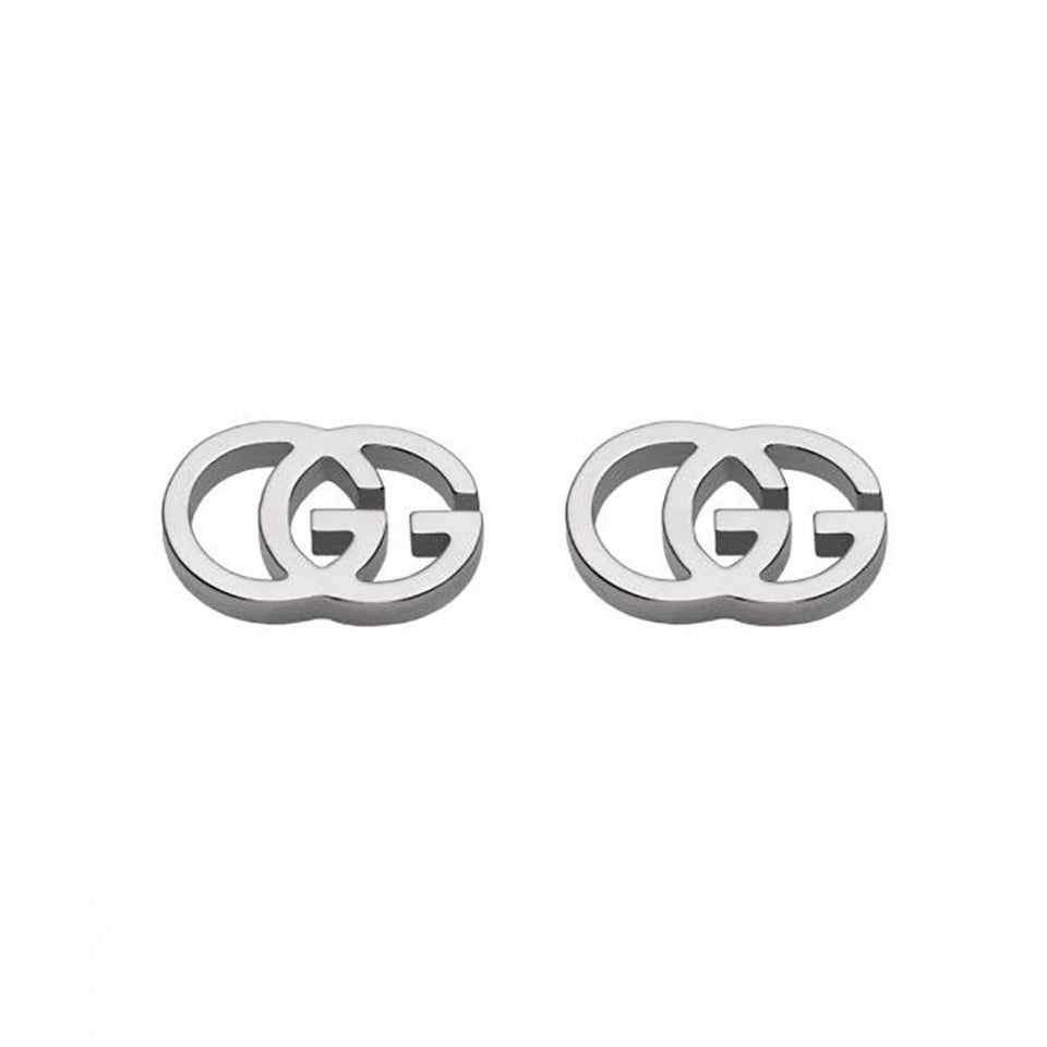 Gucci GG Running 18ct White Gold Stud Earrings