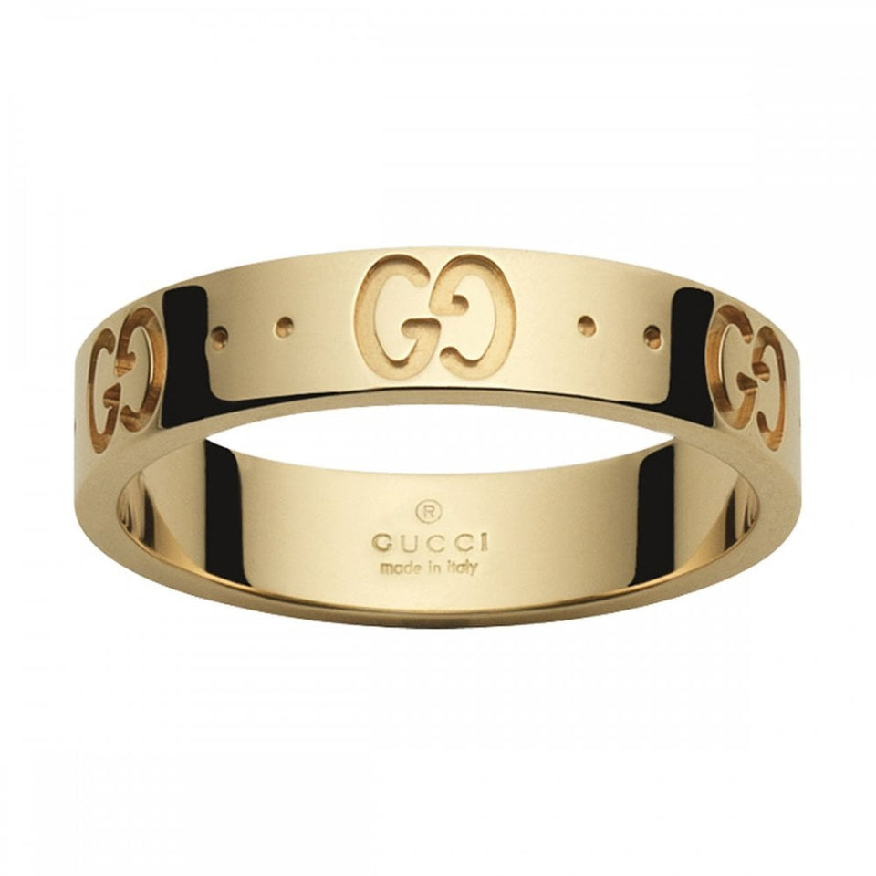 Gucci Icon 18ct Yellow Gold 4mm Band Ring
