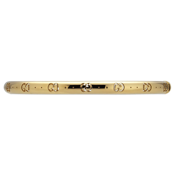 Gucci Icon 18ct Yellow Gold Cut Out Motif Bangle
