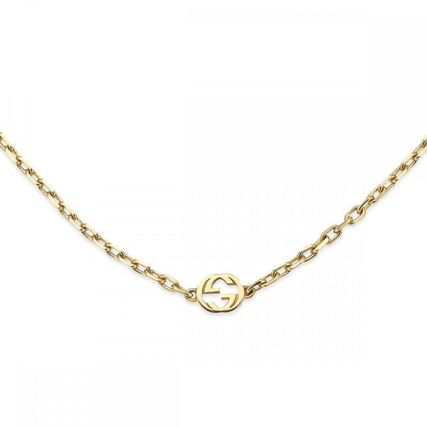 Gucci Interlocking 18ct Yellow Gold Scattered Necklace