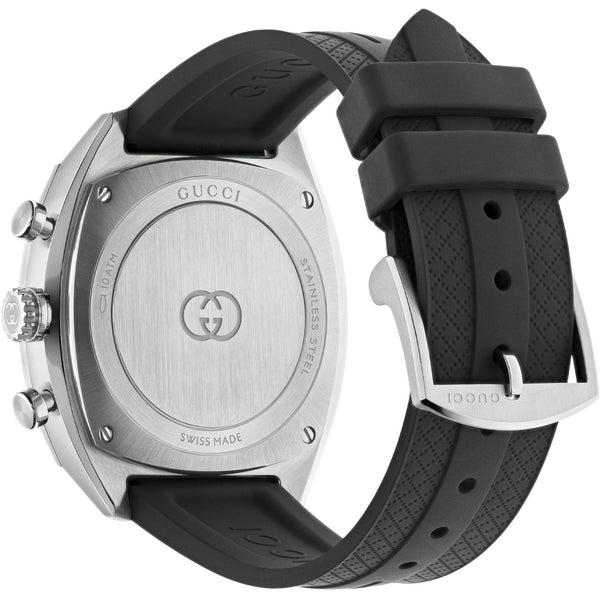 Gucci Interlocking 41mm Black Rubber Mens Watch