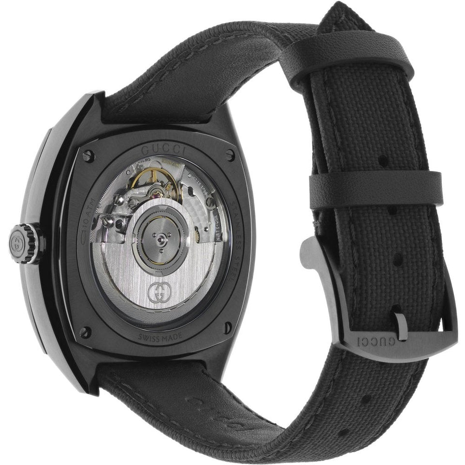 Gucci Interlocking 41mm Black Textile Rubber Automatic Watch