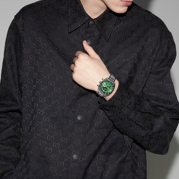 Gucci Interlocking 41mm Chronograph Green Dial Men’s Watch