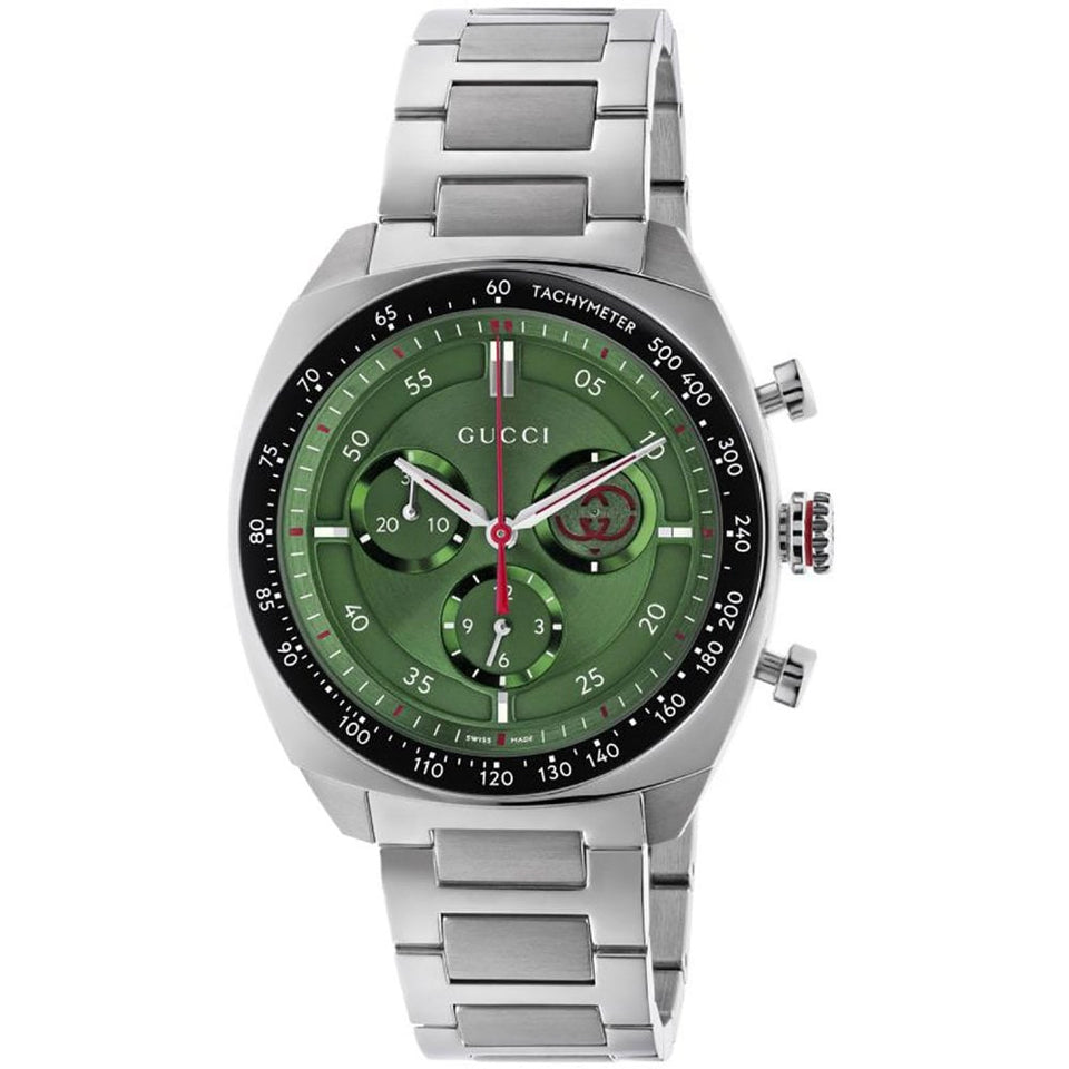 Gucci Interlocking 41mm Chronograph Green Dial Men’s Watch